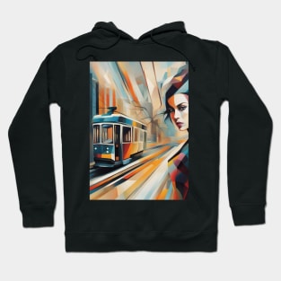 A Woman and a Tram 005 - Cubo-Futurism - Trams are Awesome! Hoodie